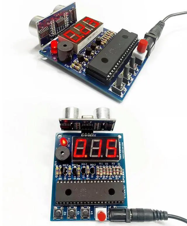 Alt view image 2 of 6 - diy electronic Ultrasonic Rangefinder Kit alarm HC-SR04 Reversing radar diy soldering project 51 MCU(no )