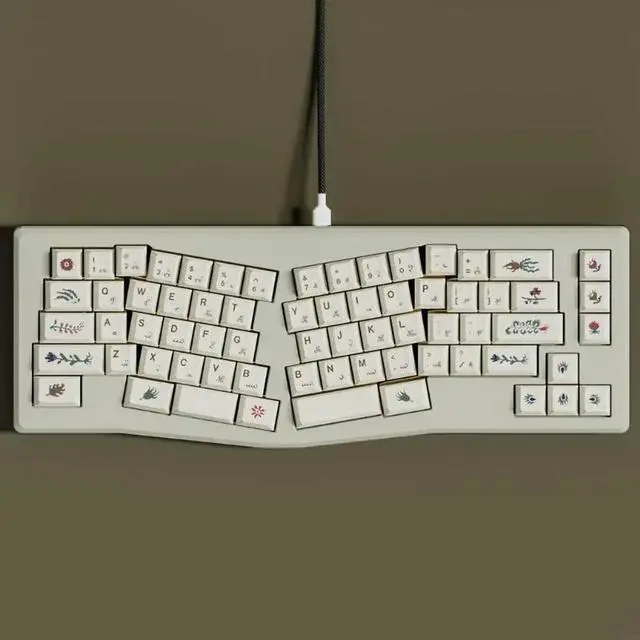 Main image of 135PCS Mechanical Keyboard Keycaps With Voynich Manuscript Theme Heat Sublimated Keycap Replacement Thick PBT