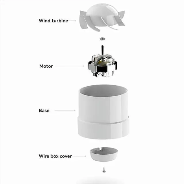Main image of 4 Inch in-Line Extractor Fan Low Noise Air Blower Fan Bathroom Kitchen Fan Wind Volume