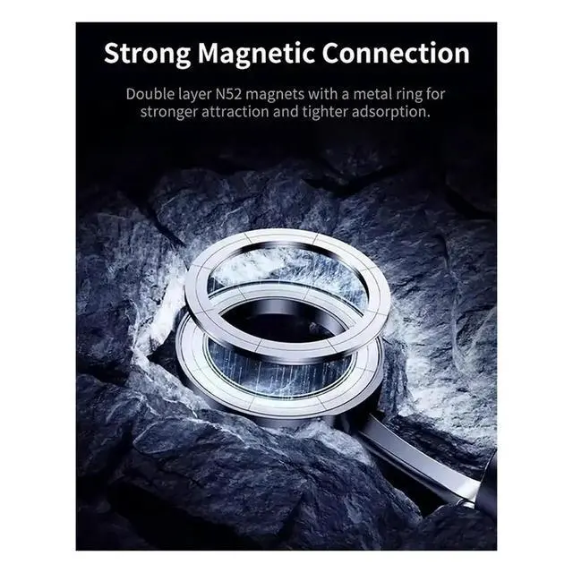 Alt view image 2 of 3 - Universal Magnetic Car Phone Holder Mount with Vacuum Suction Adjustable Foldable Compatible with Most Mobile phone