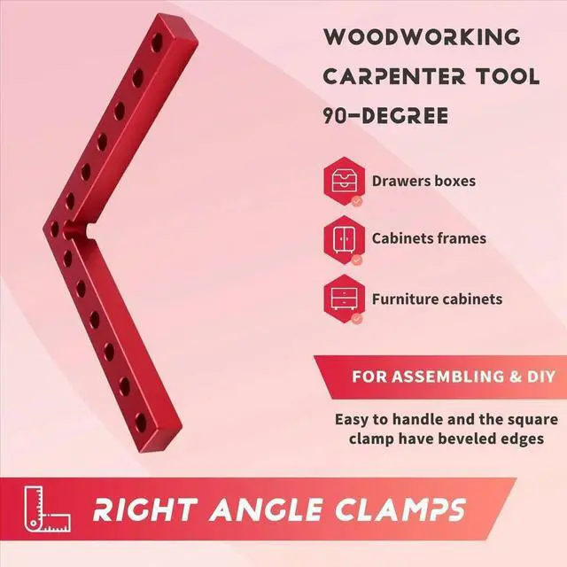 Main image of Right Angle Positioning Squares Tool 140mm 90 Degrees L-Type Corner Clamp Fixing Clip Clamping Square Woodworking Tools
