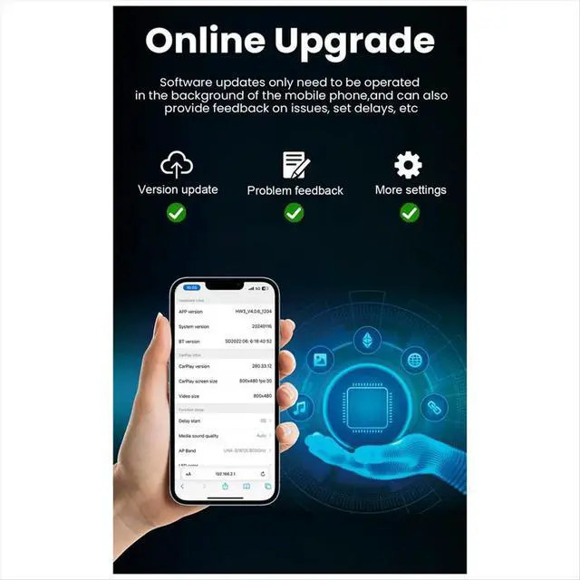 Alt view image 3 of 6 - Wired to Carplay & Android Auto 2 in 1 Dongle 2.4/5G Bluetooth 5.0 for Wired CarPlay Android Auto Cars
