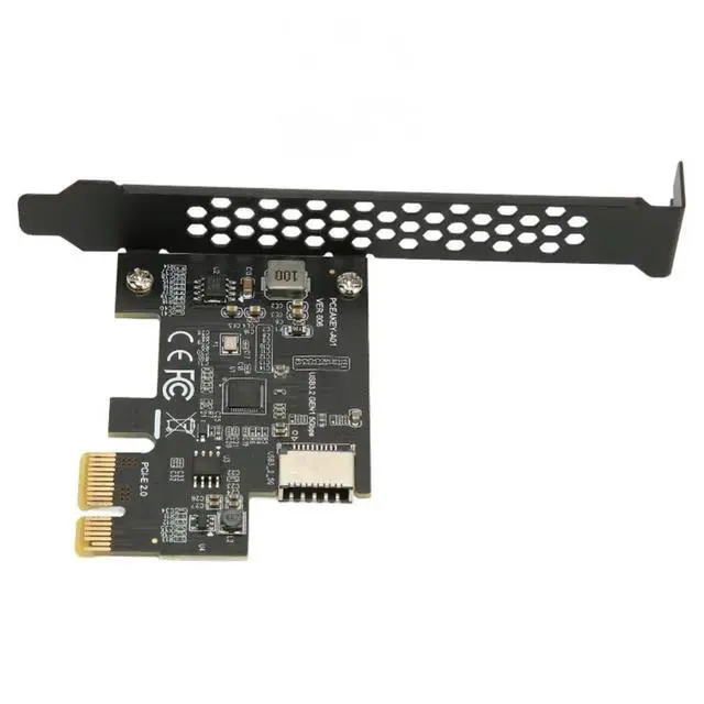 Alt view image 2 of 6 - PCIE to USB 3.2 Expansion Card 5Gbps High Speed PCIE X1 to USB3.2 Gen1 TYPE E 20PIN Expansion Card For Desktop Front Type C