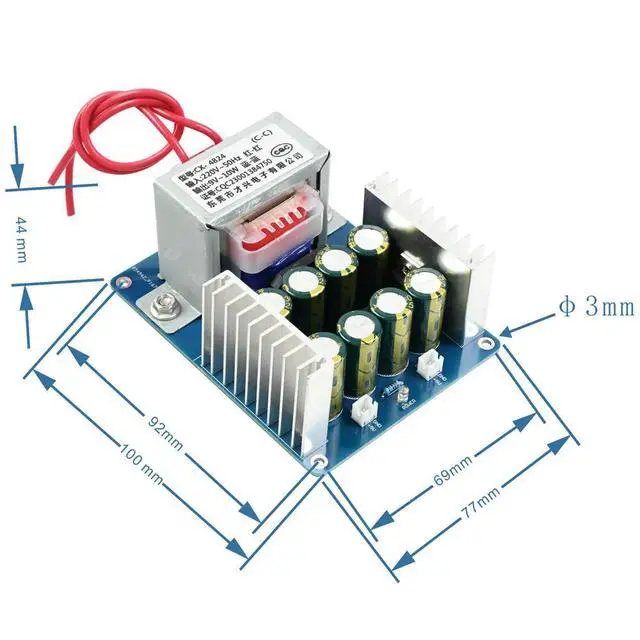Alt view image 3 of 6 - 5V Dual-output Linear Voltage Regulator Module LM7805 Transformer Step-down Type with Low Ripple and No Interference