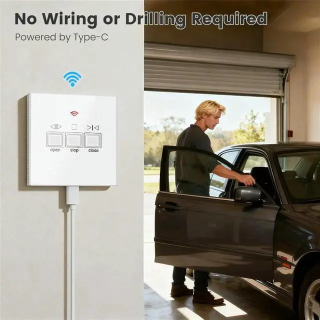 Alt view image 2 of 6 - Freely Apply RF Garage Door Switch Graffiti App Control Warehouse Sliding Gate Double Door