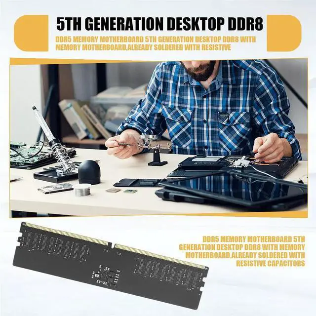 Main image of DDR5 Memory Motherboard 5th Generation Desktop DDR8 with Memory Motherboard,Already Soldered with Resistive Capacitors