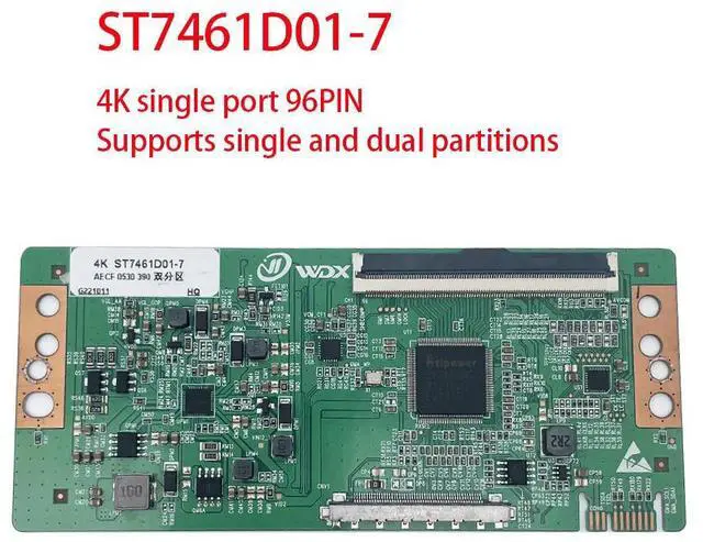 Alt view image 2 of 6 - ST7461D01-7 4K T-CON 96PIN supports single and double partition
