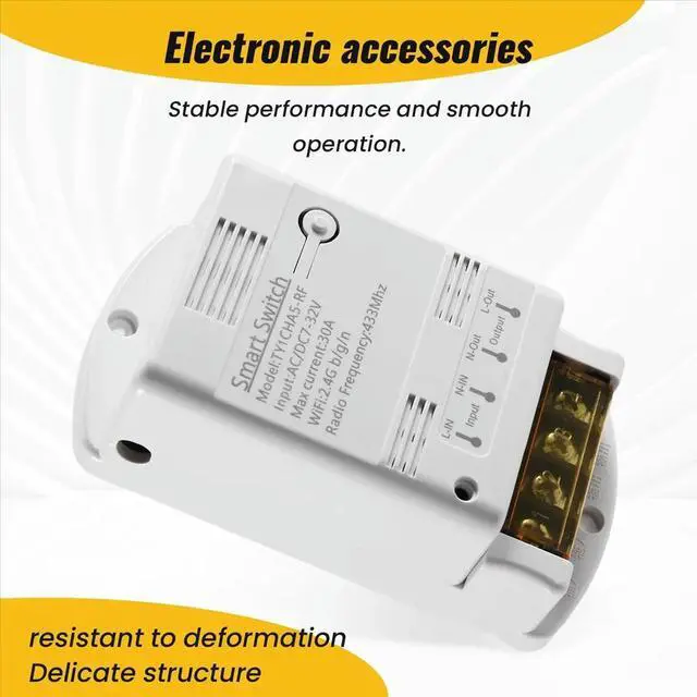 Alt view image 3 of 6 - 30A Tuya Switch ligent Automation Modules APP Remote Control 12V 24V 20A Relay HIGH POWER 4000W