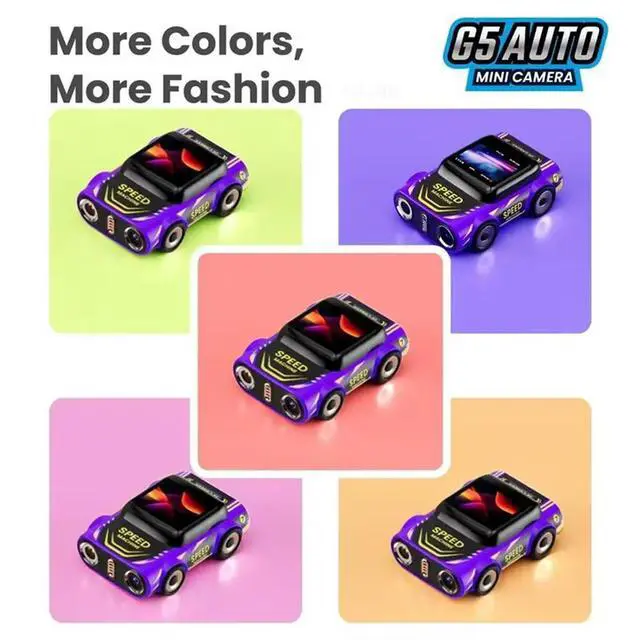 Alt view image 3 of 3 - Mini Keychain Camera 2K HD Video Recorder 130 Degree Wide Angle Built In Flash Auto Focus Purpler