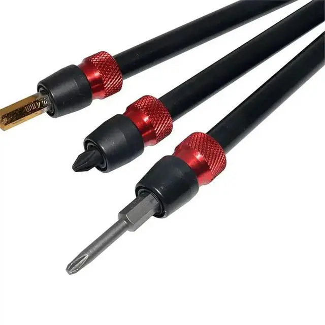 Alt view image 3 of 3 - 3Pcs 75/150/300mm Screwdriver Bit Holder Magnetlc Extended Self-Locking Extension Rod Quick Release 1/4 Inch Hex