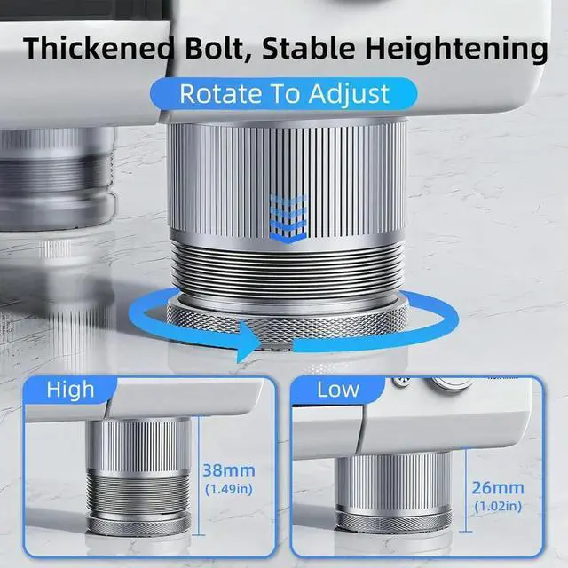 Main image of 4 Pack Adjustable Microwave Riser Pads Heavy Duty Universal Appliance Feet for Microwave/Oven/Sofa/Furniture