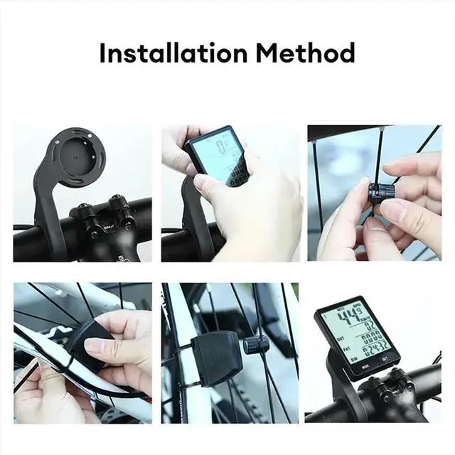 Main image of Large Screen Bicycle Computer Bike Computer Waterproof Speedometer Odometer Cycling Stopwatch with LCD