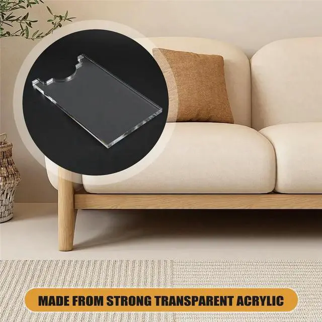 Alt view image 2 of 6 - Clear Couch & Bed Stopper - Universal Wall Sp(2Pack), Protects Walls, Prevents Fire Risks From Heaters A