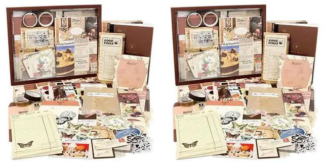 Main image of YM-2X Aesthetic Scrapbook Kit,Junk Journal Kit With Journaling/Scrapbooking Supplies, For Teen Girl Kid (Cocoa Brownies)