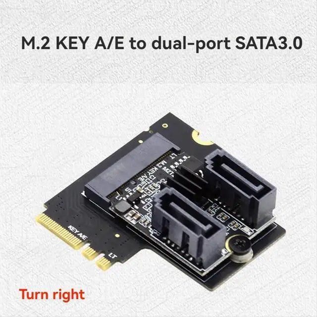 Alt view image 2 of 6 - M.2 Key A+E Riser Converter Adapter M2 NGFF Key A/E to A/E Extension Board for M.2 Key A+E SATA 3.0 6Gbps SSD HDD