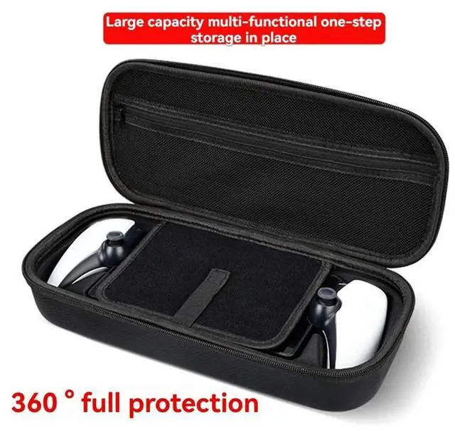 Alt view image 3 of 6 - Shockproof Carrying Case for PS5 Portal Protective Bag with Accessory Compartments