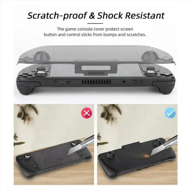 Alt view image 2 of 6 - Protective Case for Steam Deck Console Back Cover+Bracket Cooling Housing Shell Cover for Steam Deck Game Accessories