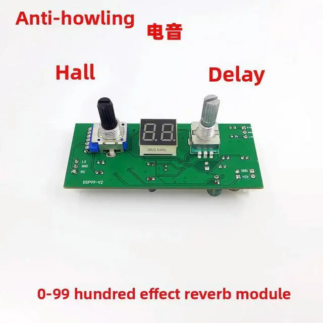 Alt view image 2 of 6 - DSP Digital Reverb Karaoke Singing Reverb Board KTV Mixer Effects Anti-Feedback Module Multi-Effects