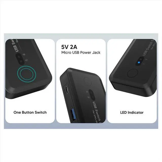Main image of USB KVM Switch Adapter USB 3.0 Switcher 2 Input 4 Output USB Switch KVM Switcher Printer Sharer for Computer Keyboard