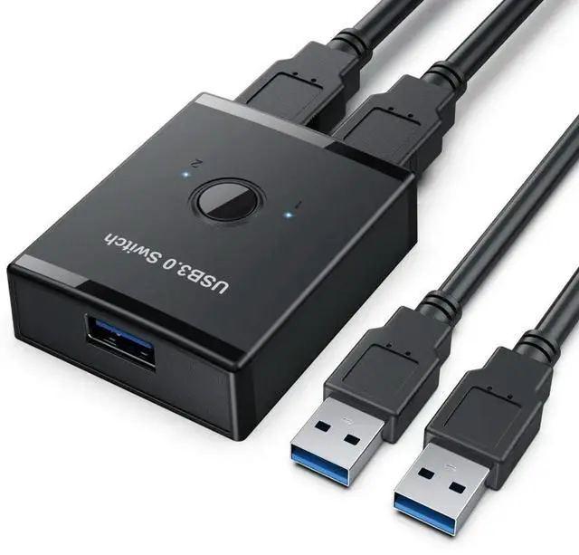 Main image of USB3.0 Switch 1x2/2x1 USB Hub Bidirectional USB3.0 Switcher USB 3.0 Extender Shared Controller for PC Keyboard Mouse Printer