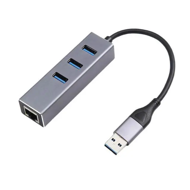 Alt view image 3 of 6 - 1000Mbps Ethernet Lan Adapter USB Type C Gigabit Ethernet Adapter USB 3.0 Network Card to RJ45 Lan Hub for Desktops PC