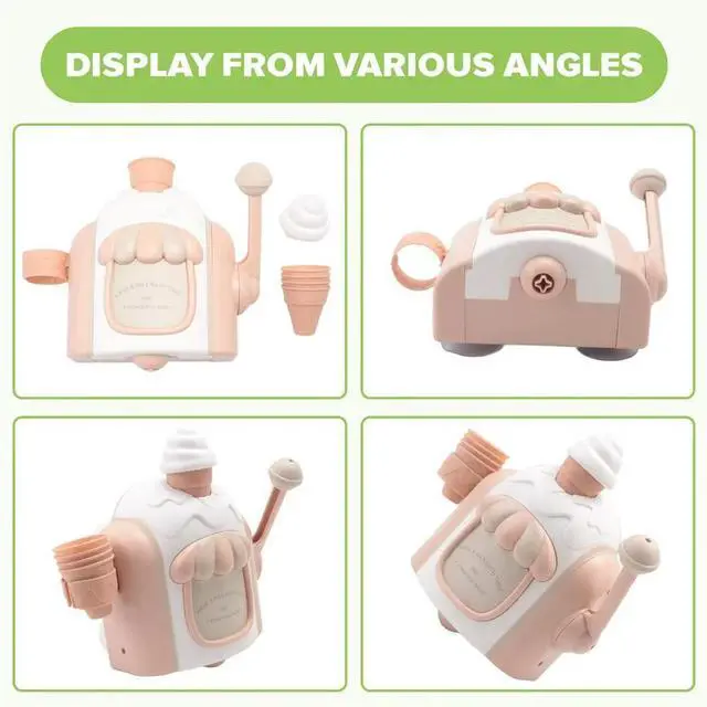 Main image of Ice Cream Foam Machine Car Bath Toys Toddler Ice Cream Maker Bubble Foam Play Machine Powerful Suction B