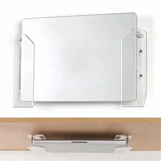 Alt view image 3 of 6 - Under/Wall-Mounted Table Laptop Stand Laptop Rack Charging Stand Tray Organizer Bracket Desktop for Tablet Stand