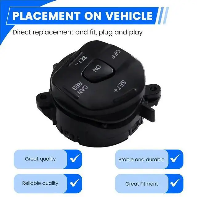Alt view image 3 of 6 - Multifunction Steering Wheel Switch Right Side Blue Light For Ford Fiesta MK7 Ecosport 2013 Cruise Control Button 1