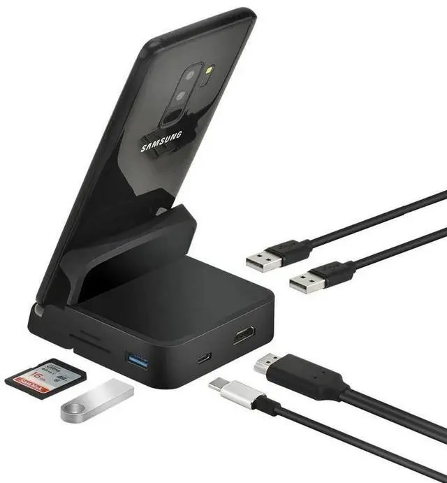 Main image of 8 In 1 Type C HUB Docking Station Phone Stand Dex Pad Station USB C To HDMI-compatible Dock Power Charger Kit for for