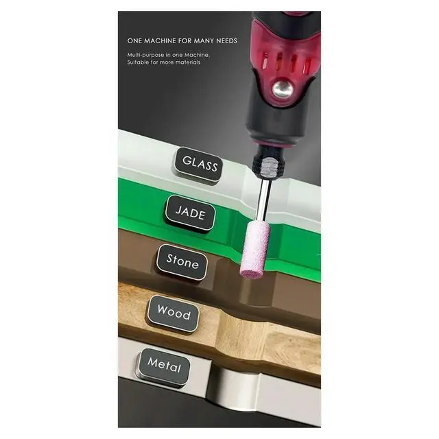 Alt view image 3 of 3 - 36 Accessory Engraving Pen Grinder with 3-Speed Adjustment for Grinding Honing Cutting Drilling Deburring and Polishing