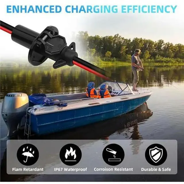 Alt view image 3 of 6 - Marine-Grade Waterproof 12V Fishing Boat Trolling Plug, 1Set Plug-In Type, For Electric Boat Cruising Plugs And Sockets