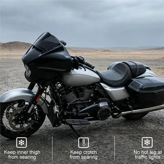 Alt view image 2 of 6 - Motorcycle Mid-Frame Air Deflector For Harley Touring Street Road Glide FLHX FLTRX FLTRXSE 2024-2026 Side Heat Shield