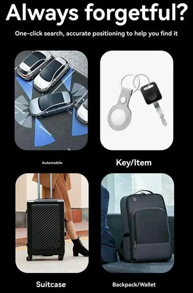 Main image of Bluetooth GPS Tracker N Tag Anti-Lost Locator with Global Positioning for Find My APP for Key Luggage Backpack