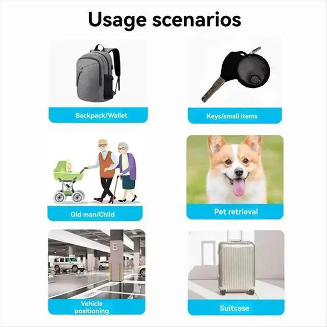 Alt view image 3 of 3 - Bluetooth GPS Tracker N Tag Anti-Lost Locator with Global Positioning for Find My APP for Key Luggage Backpack