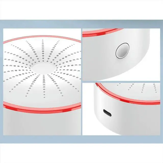 Alt view image 2 of 3 - Tuya Home Alarm System Sound and Light Alarm Sensor Detector ligent USB Powered Sensor