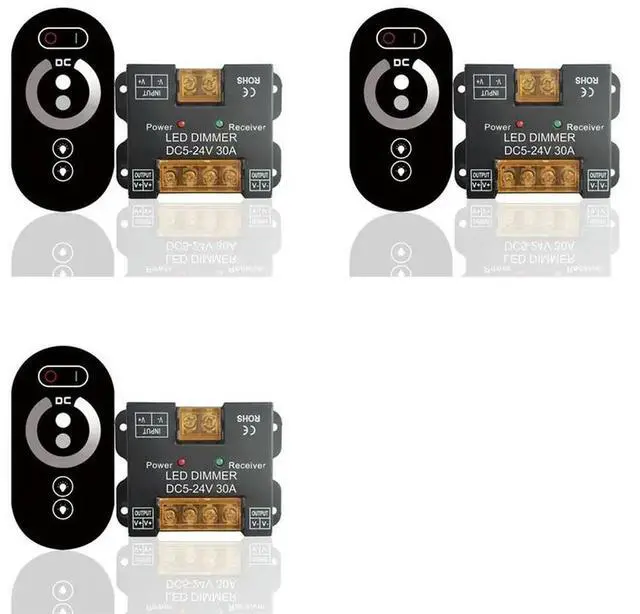 Main image of 3X RF 30A Touch Dc12v Dc24v Single Color Controller LED Dimmer For LED Lights