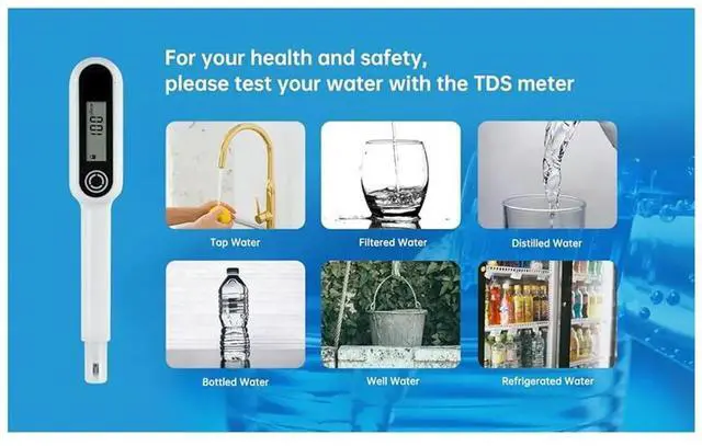 Main image of 4 in 1 TDS Meter,0-9999 PPM, Water Tester for Drinking Water,TDS Water Tester/EC/Temp High Accurate Water Meter