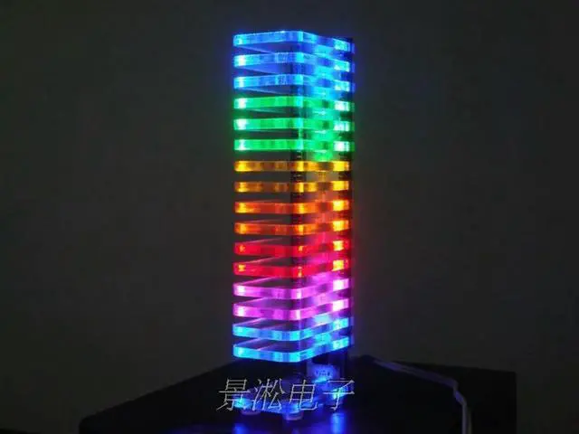 Main image of KS16 LED Music Audio Spectrum Indicator Fantasy Crystal Cube LED Home Theater DIY Kit Music Spectrum VU Tower For
