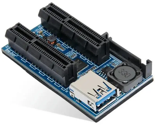 Alt view image 2 of 6 - Add On Card PCI Express USB 3.0 Adapter PC Components Extender PCIE Riser PCI-E Card Riser PCI E Riser for Video Card