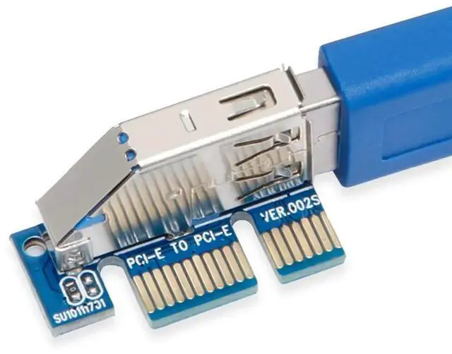 Alt view image 3 of 6 - Add On Card PCI Express USB 3.0 Adapter PC Components Extender PCIE Riser PCI-E Card Riser PCI E Riser for Video Card