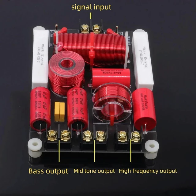 Alt view image 3 of 6 - 1PC GHXAMP 350W Crossover 3-Way Frequency Divider for Black Obsidian Series HiFi Bookshelf Speakers 470HZ 3500HZ , 139x89mm