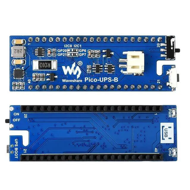 Alt view image 3 of 3 - UPS Module B for Raspberry Pi Pico Board, Uninterruptible Power Supply Monitoring Via I2C Bus,Stackable Design