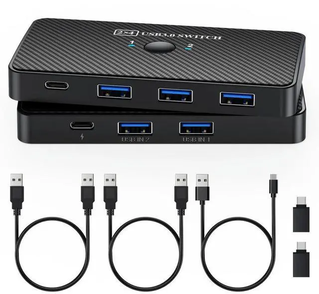 Main image of USB3.0 KVM Switch Adapter USB 3.0 Switcher 2 Input 4 Output USB Switch KVM Switcher Printer Sharer For Computer Keyboard