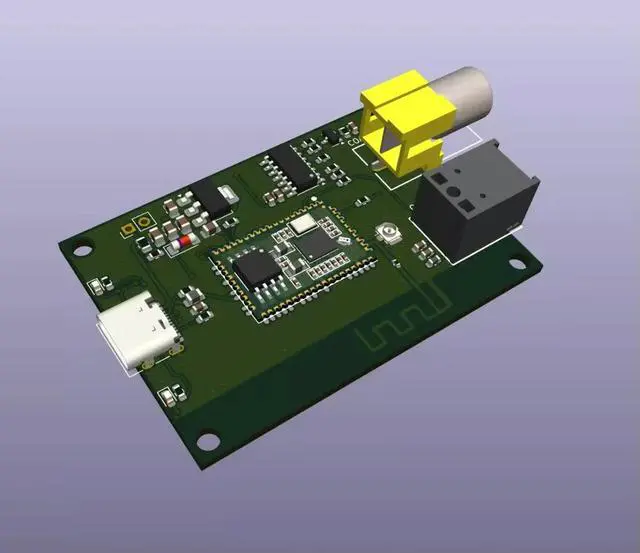 Alt view image 3 of 6 - USB Sound Card QCC5181 Bluetooth Digital Interface Module Spdif Fiber Coaxial Output Ldac Decoding 24bit 96K