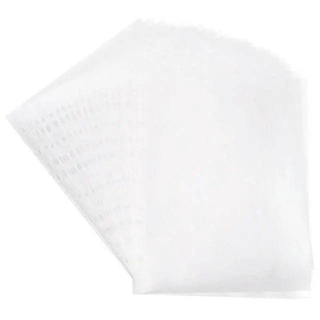 Alt view image 2 of 6 - YM-200Pages A4 Punched Pocket, Clear 11-Hole Sheet Protector Binder Pocket Paper File Letter Sheet Binder Sleeves 8 Silk