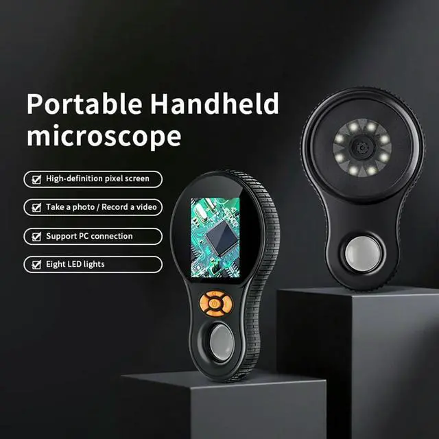Alt view image 2 of 6 - 500X Digital Handheld Microscope Magnifier Magnifying Glass with Light for Electronics Coins Jewelry Watch Repair