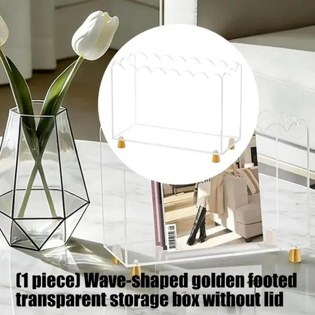 Alt view image 3 of 3 - 2025 Decorative Open Container Box Golden Base For Office And Home