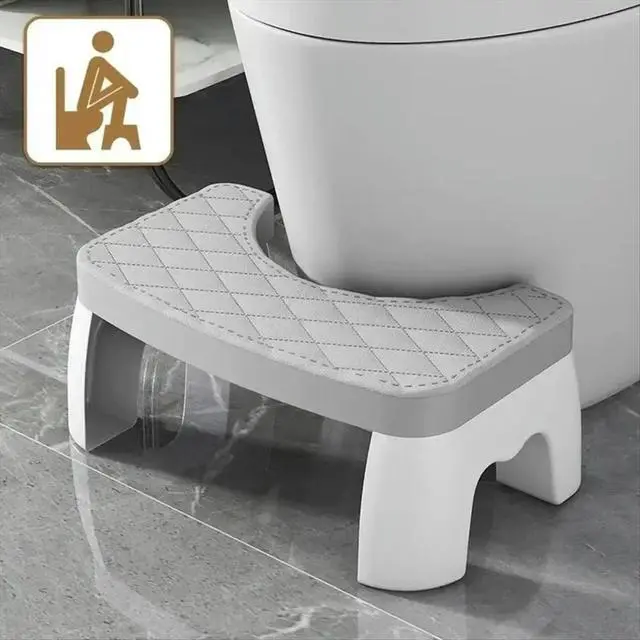 Alt view image 2 of 3 - Home Adult Bathroom Accessories Toilet Squat Stool Removable Non-Slip Toilet Seat Stool Squat Stool Black
