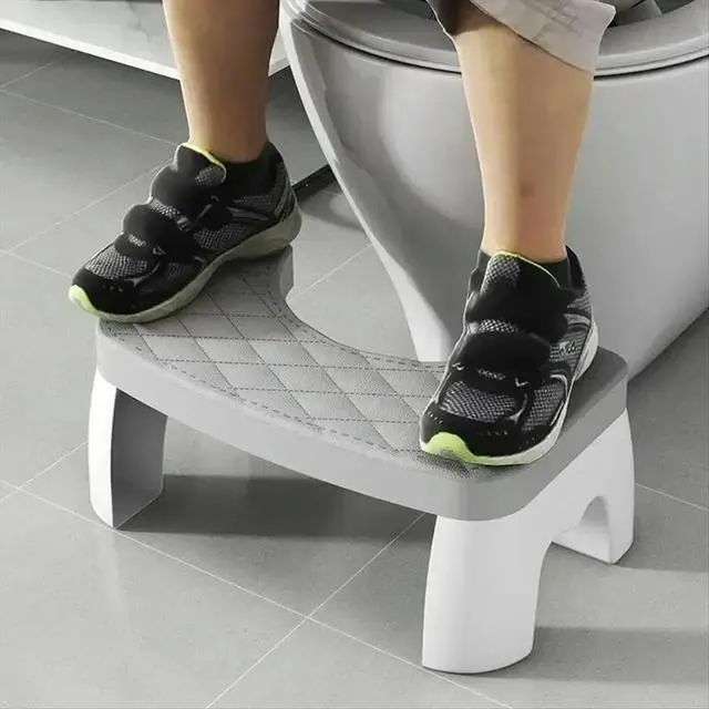 Alt view image 3 of 3 - Home Adult Bathroom Accessories Toilet Squat Stool Removable Non-Slip Toilet Seat Stool Squat Stool Black