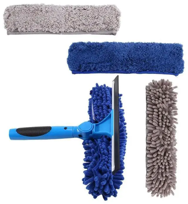 Alt view image 3 of 6 - 2-in-1 Window Cleaning Brush Squeegee Kit High-Reach Outdoor Glass Cleaning Cleaning of Various Window/Tiles/Floors